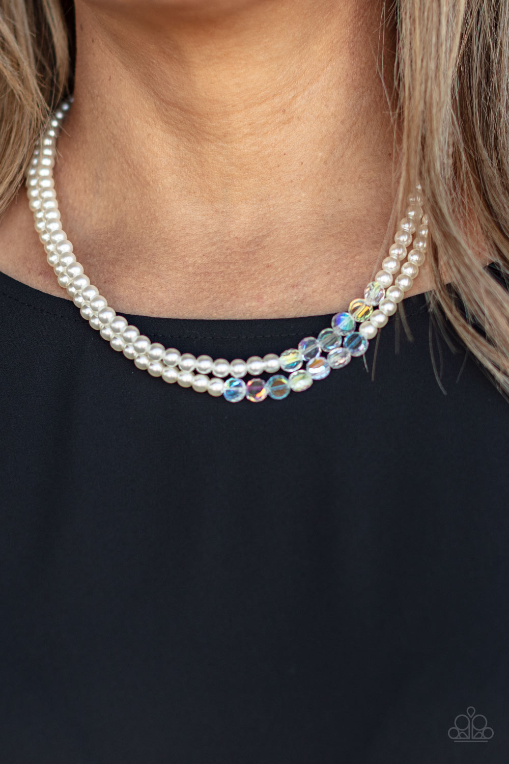 Poshly Petite - White Necklace - Paparazzi Accessories