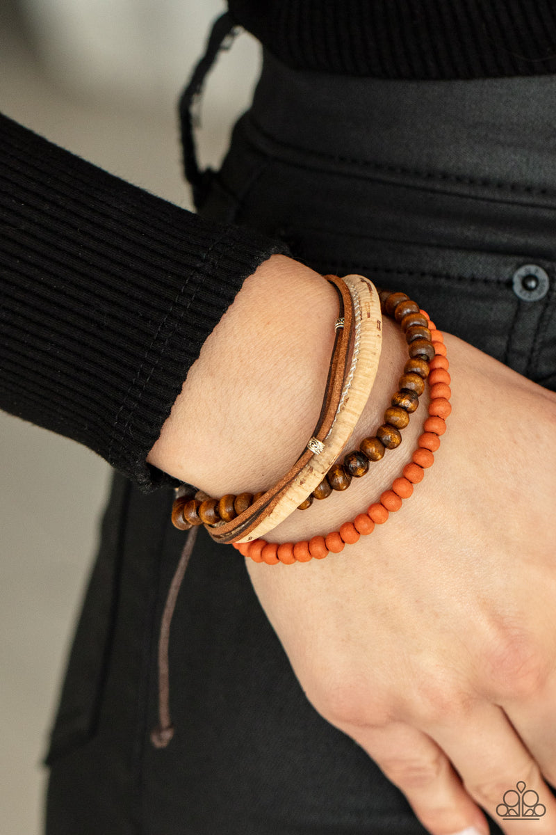 STACK To Basics - Orange Bracelet - Paparazzi Accessories