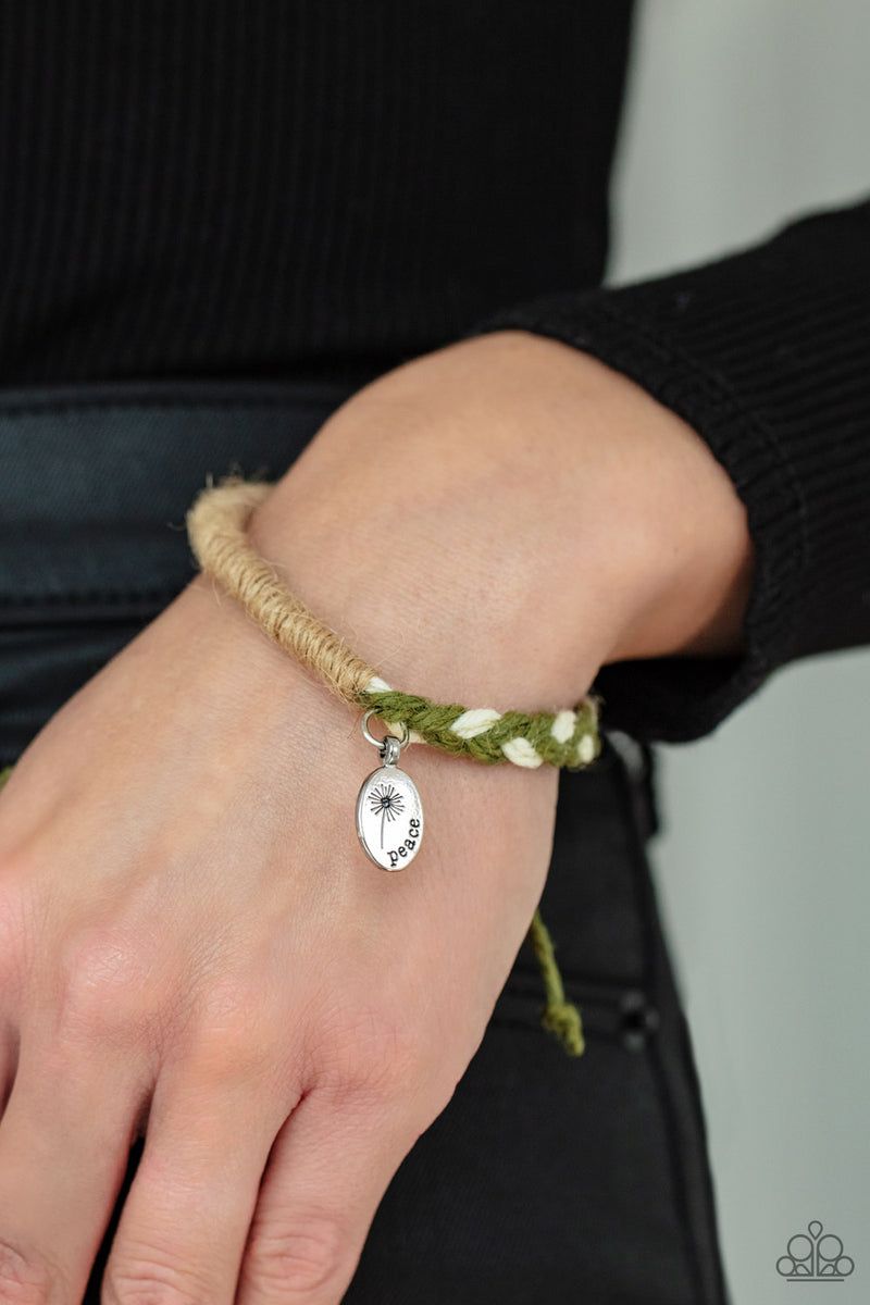 Perpetually Peaceful - Green Bracelet - Paparazzi Accessories