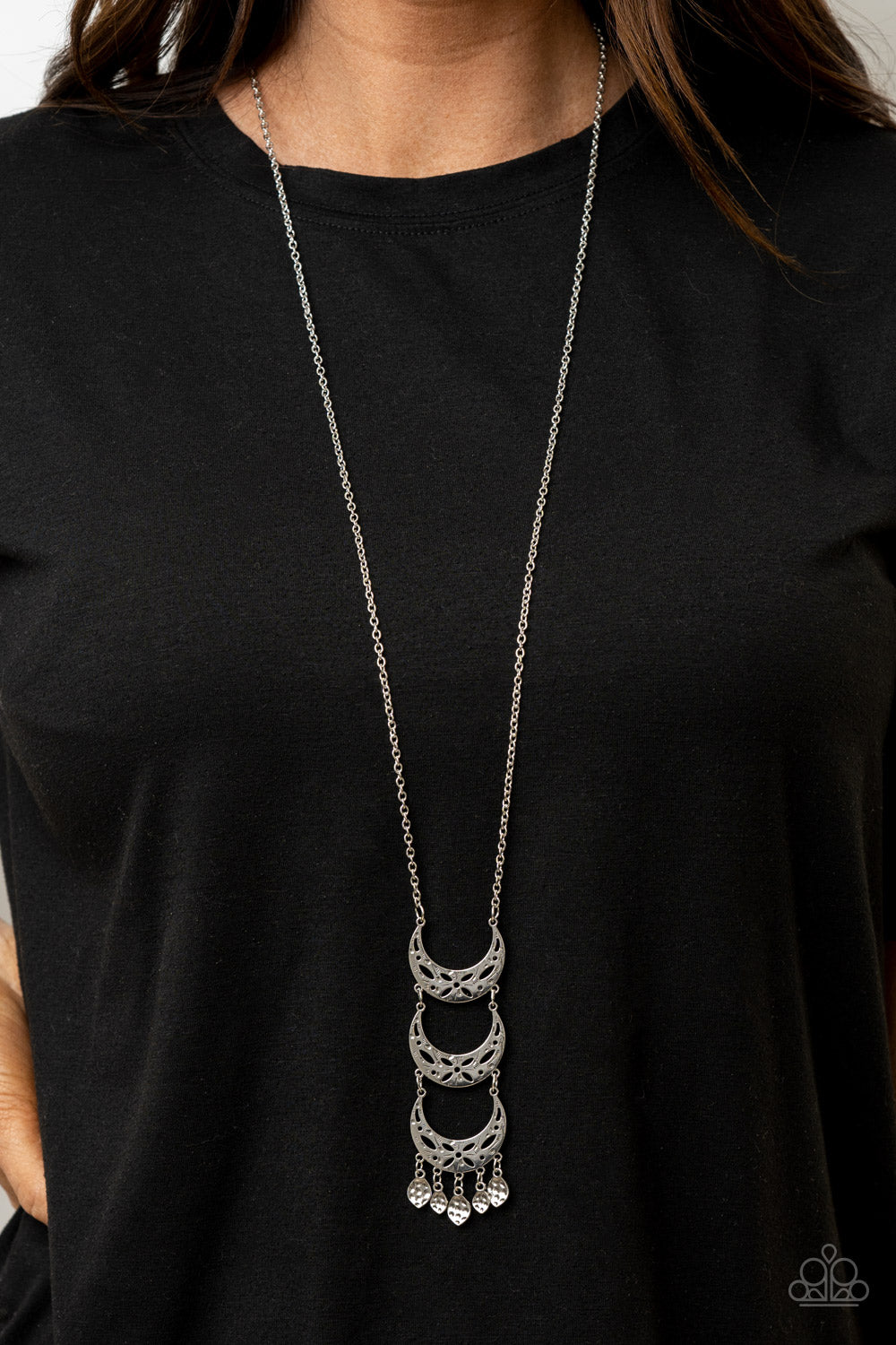 Half-Moon Child - Silver Necklace - Paparazzi Accessories