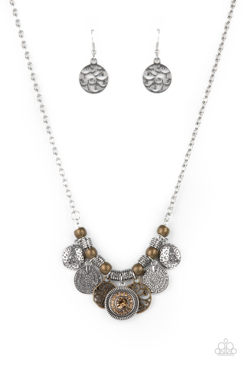 To Coin A Phrase - Brown Necklace - Paparazzi Accessories