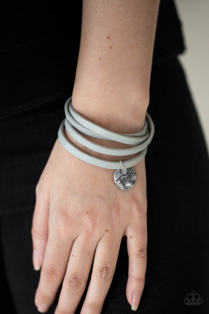 Wonderfully Worded - Silver Bracelet - Paparazzi Accessories