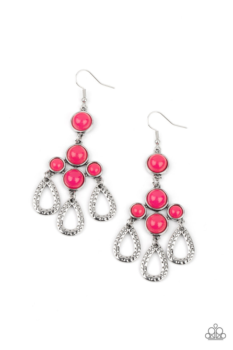 Mediterranean Magic - Pink Earrings - Paparazzi Accessories
