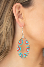 Off The Rim - Blue Earrings - Paparazzi Accessories