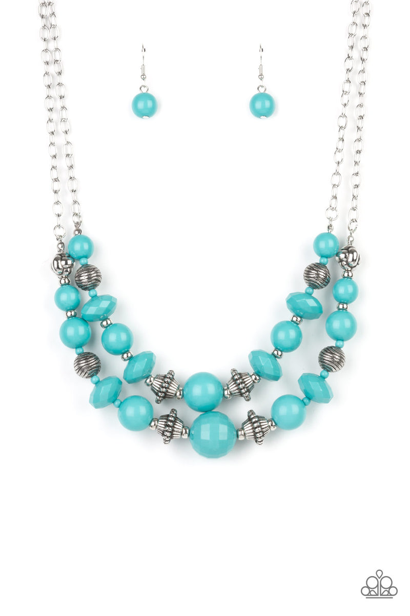 Upscale Chic - Blue Necklace - Paparazzi Accessories