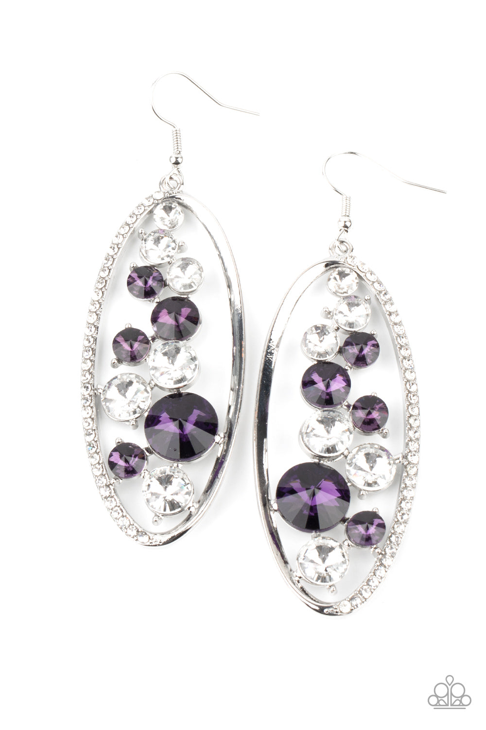 five-dollar-jewelry-rock-candy-bubbly-purple-earrings-paparazzi-accessories