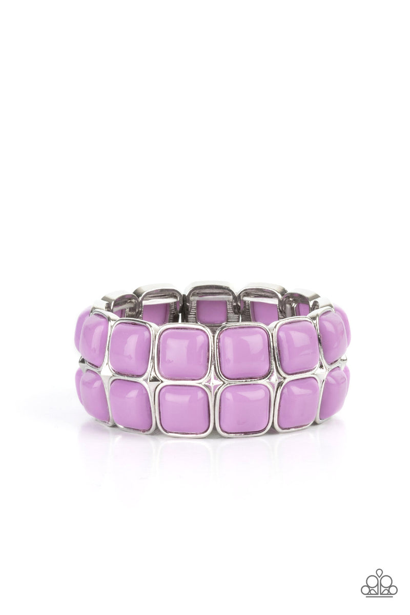 Double The DIVA-ttitude - Purple Bracelet - Paparazzi Accessories