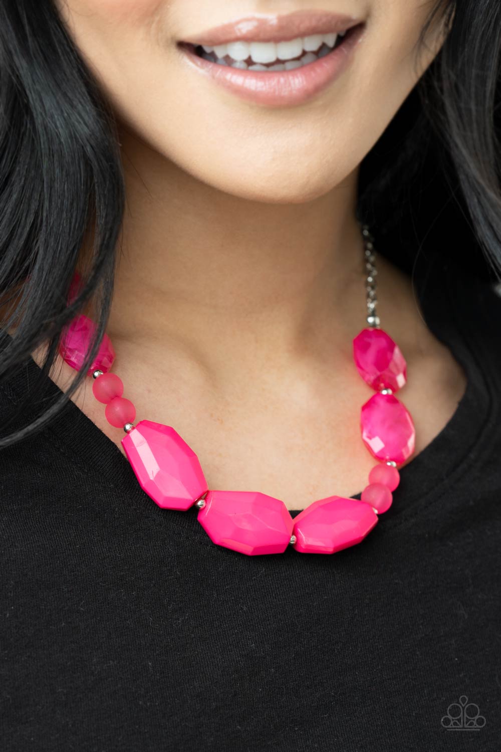 Radiant Reflections - Pink Necklace - Paparazzi Accessories