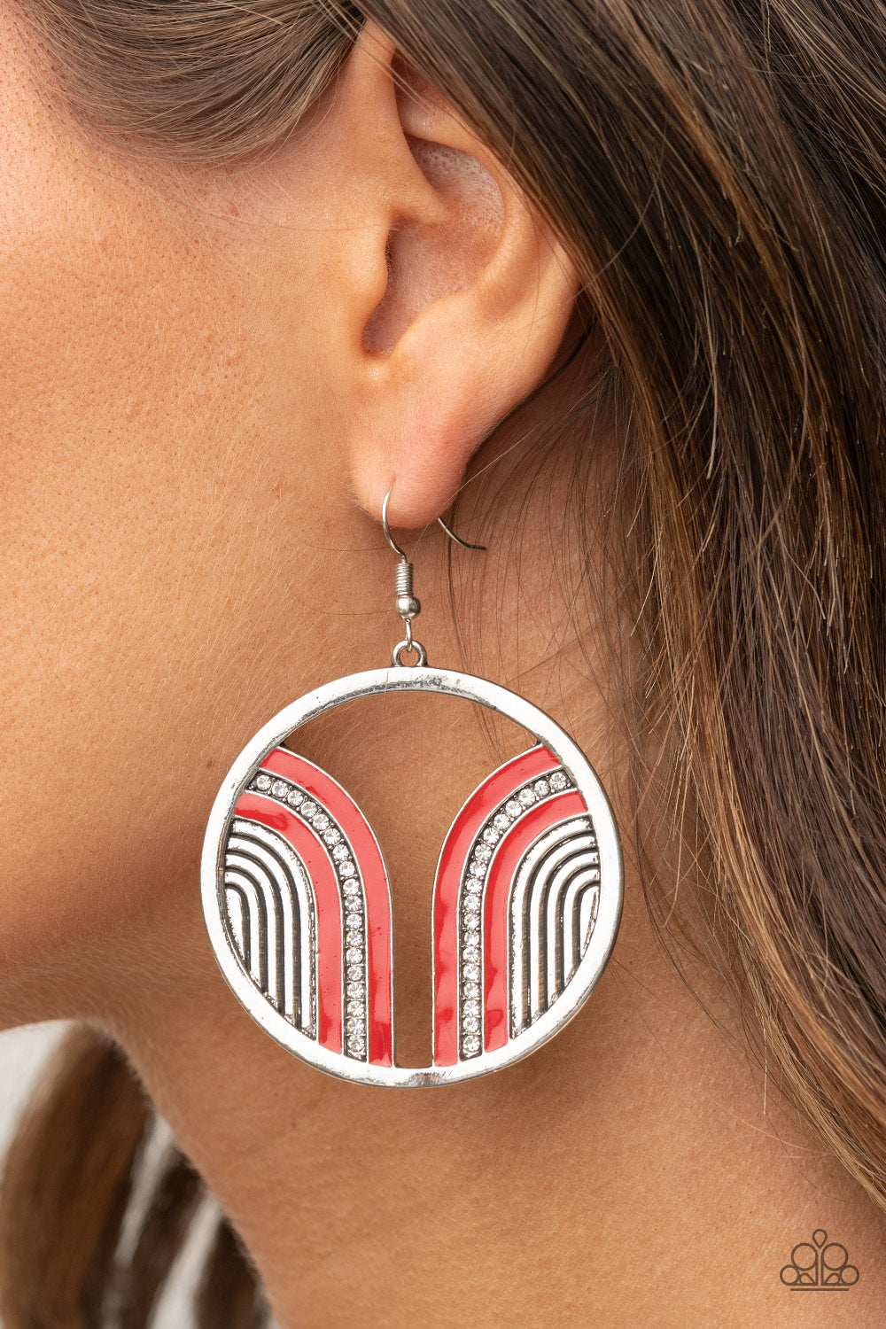 Delightfully Deco - Red Earrings - Paparazzi Accessories
