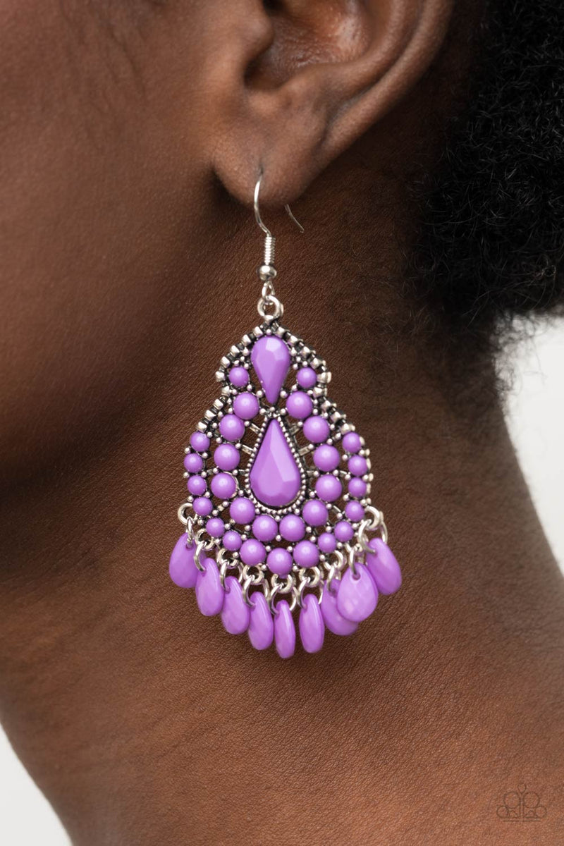 Persian Posh - Purple Earrings - Paparazzi Accessories