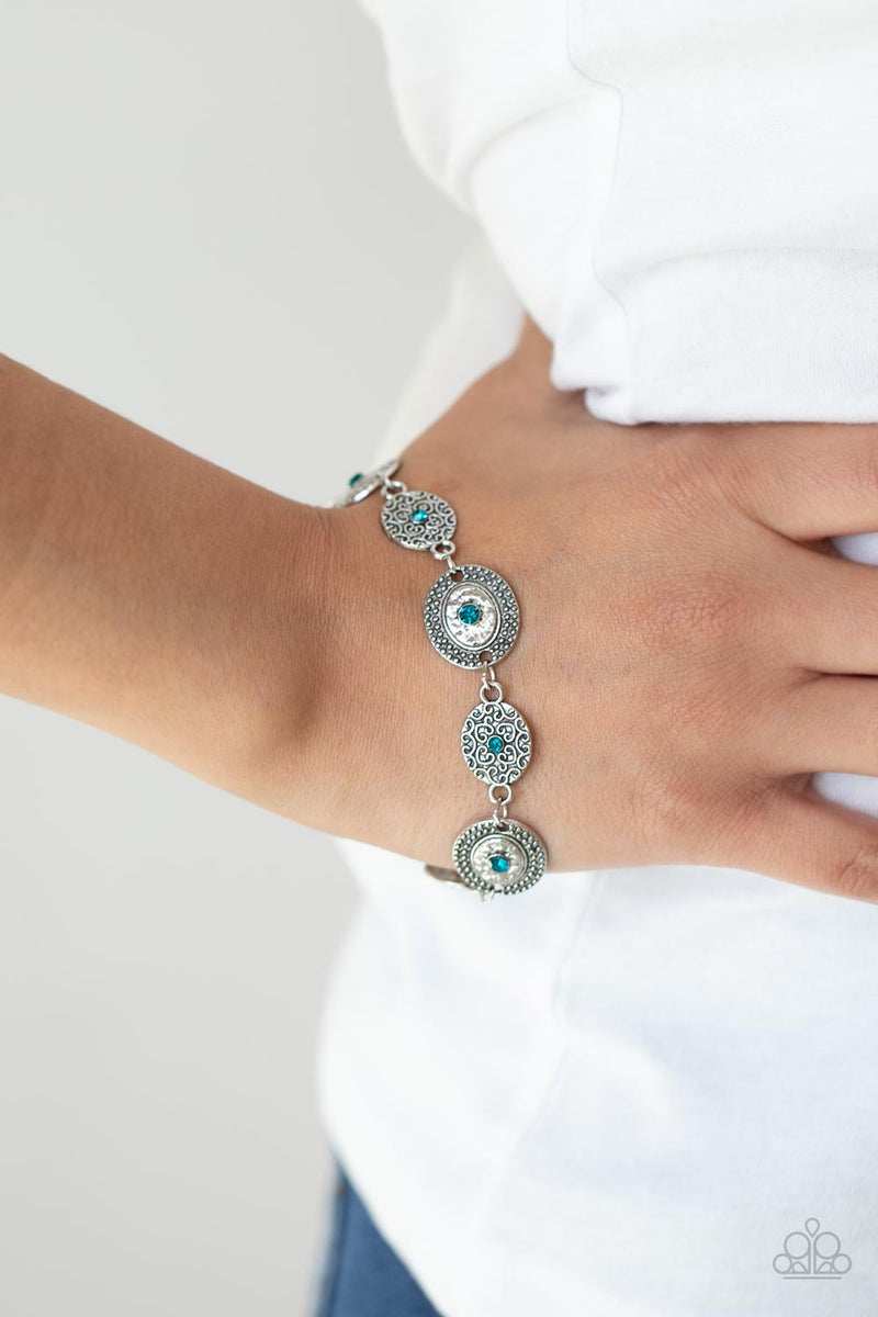 Secret Garden Glamour - Blue Bracelet - Paparazzi Accessories