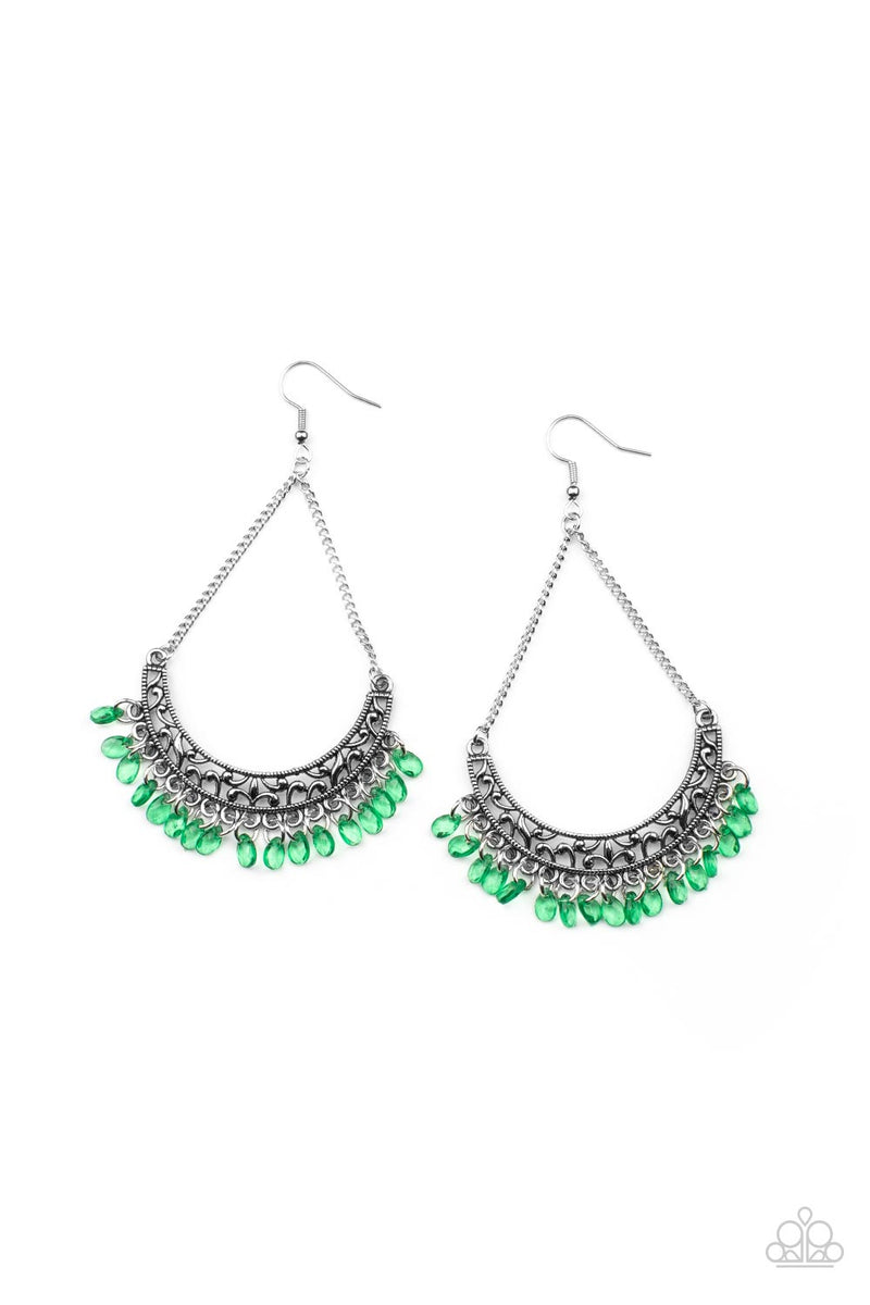 Orchard Odyssey - Green Earrings - Paparazzi Accessories