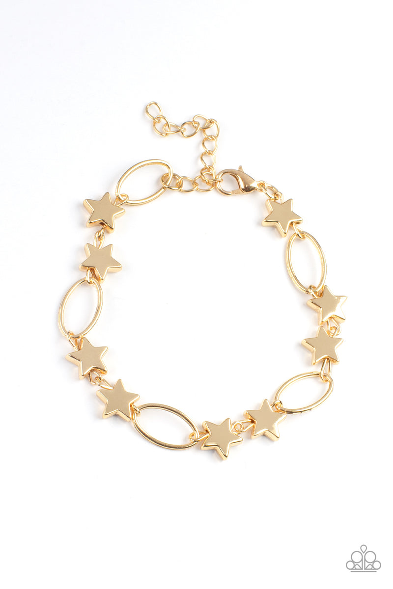 Stars and Sparks - Gold Bracelet - Paparazzi Accessories