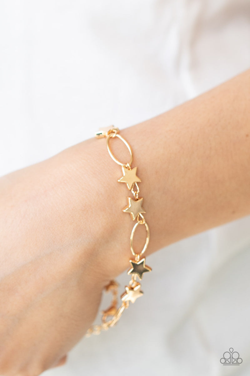 Stars and Sparks - Gold Bracelet - Paparazzi Accessories