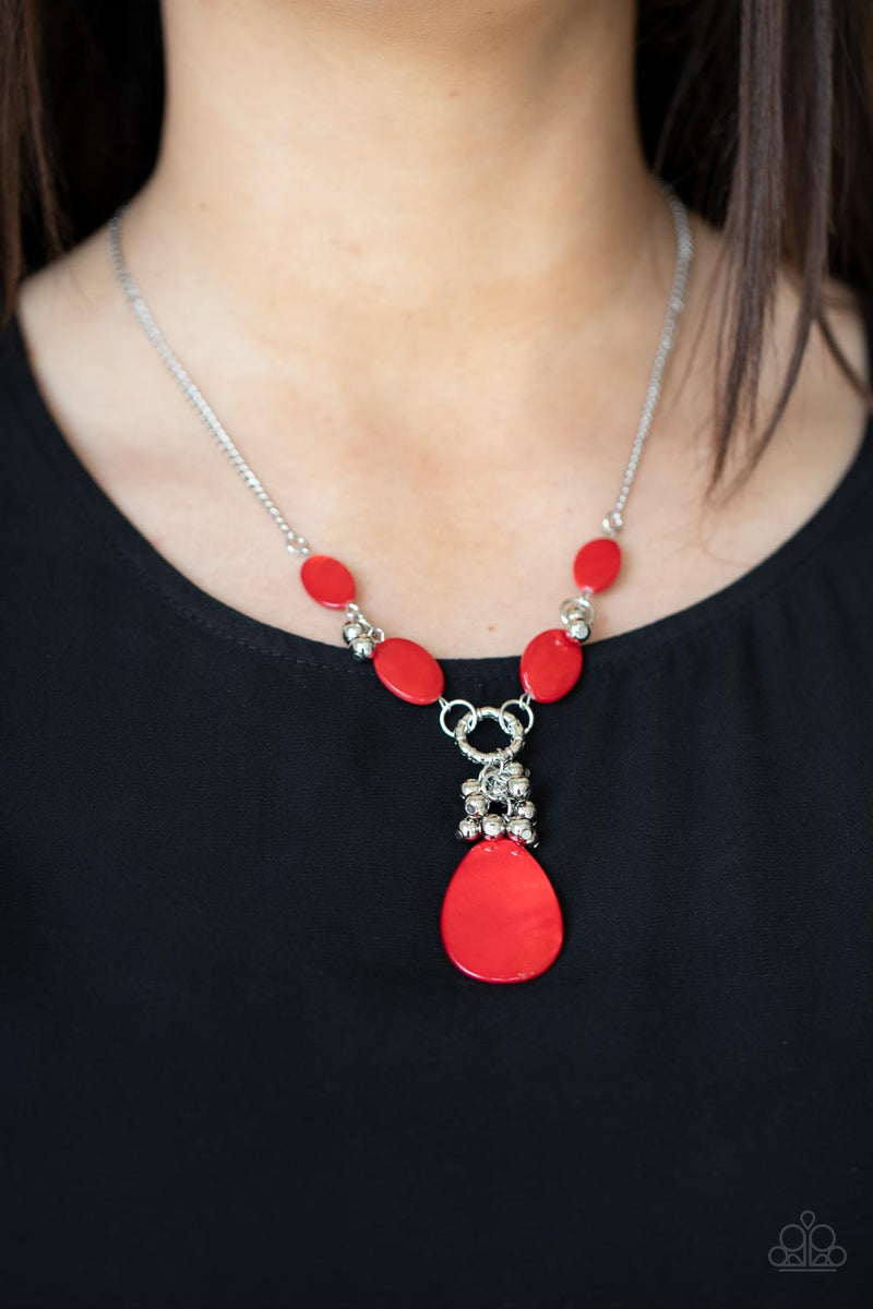 Summer Idol - Red Necklace - Paparazzi Accessories