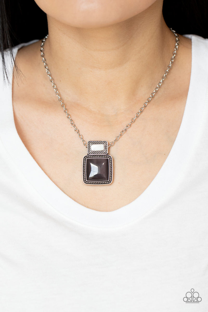 Ethereally Elemental - Silver Necklace - Paparazzi Accessories