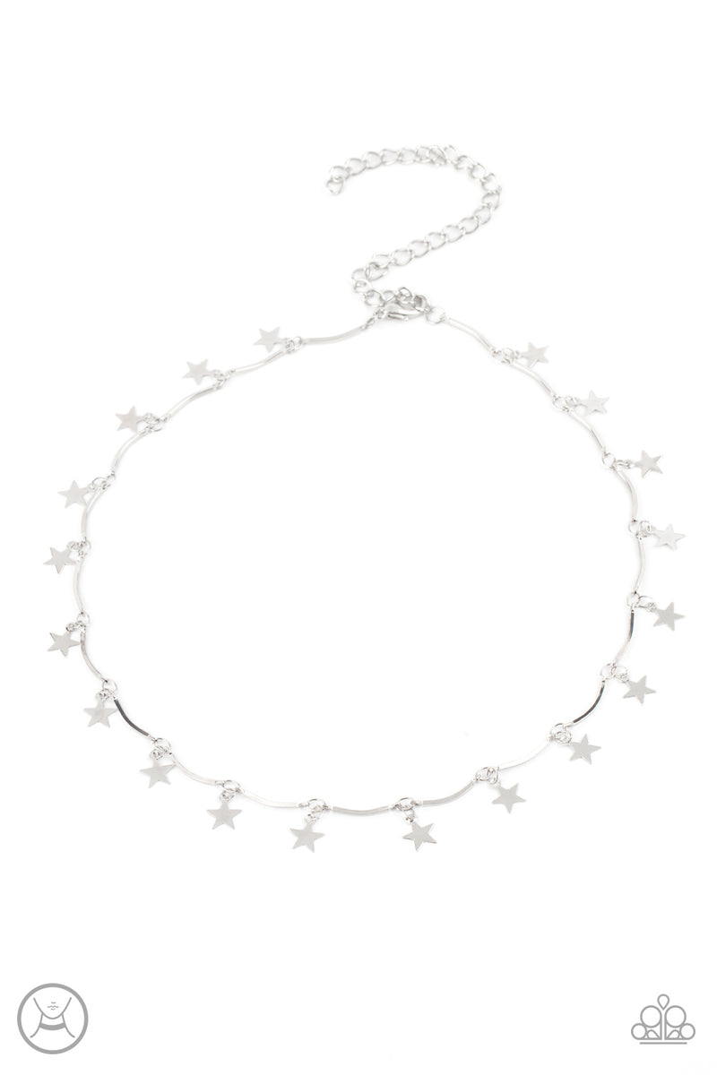 Little Miss Americana - Silver Necklace - Paparazzi Accessories