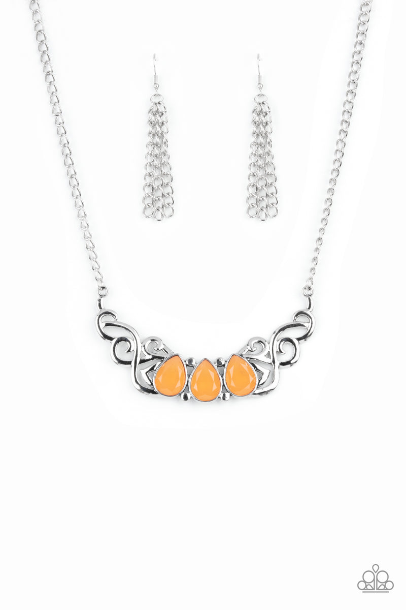 five-dollar-jewelry-heavenly-happenstance-orange-necklace-paparazzi-accessories