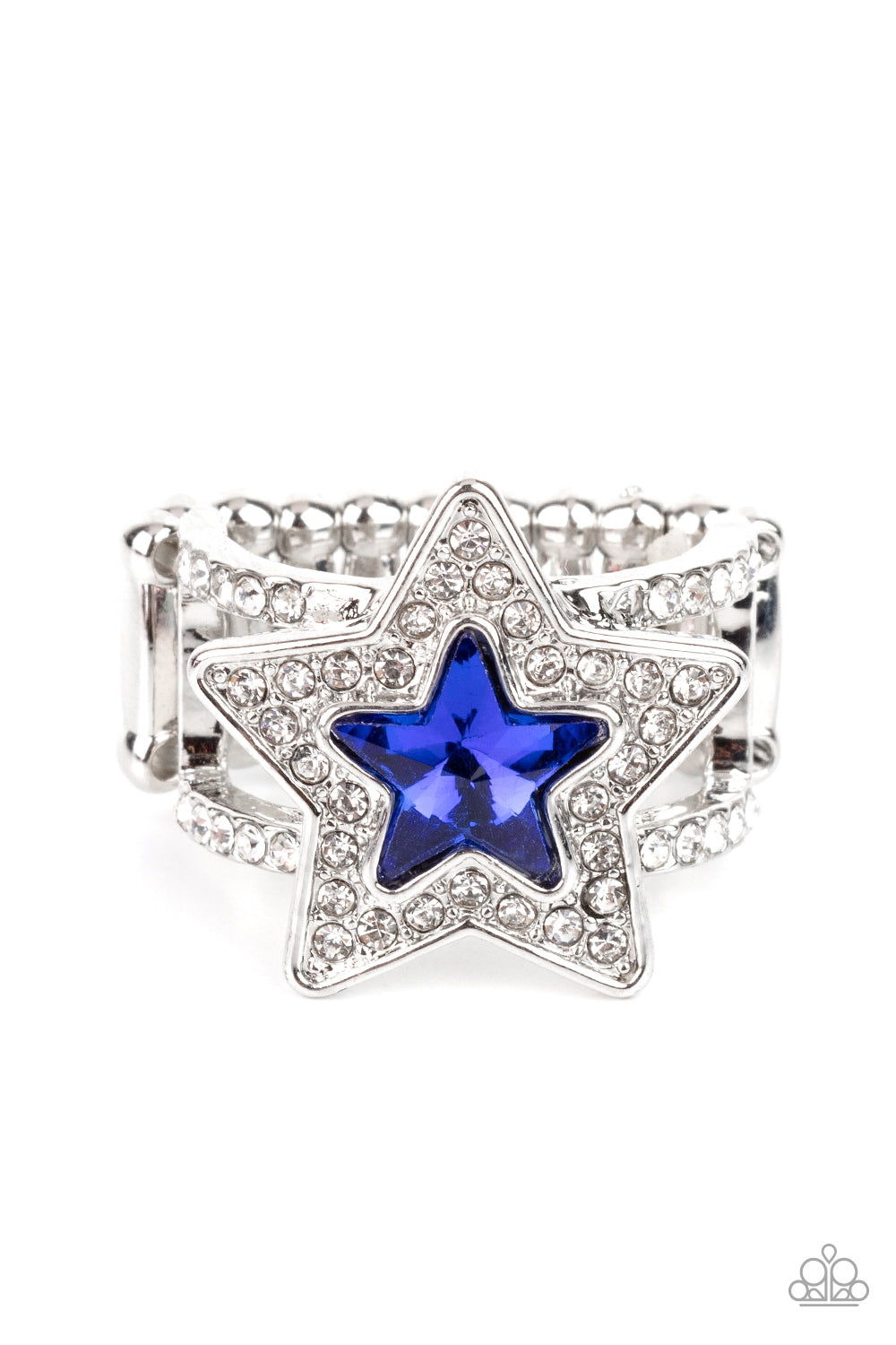 five-dollar-jewelry-one-nation-under-sparkle-blue-ring-paparazzi-accessories