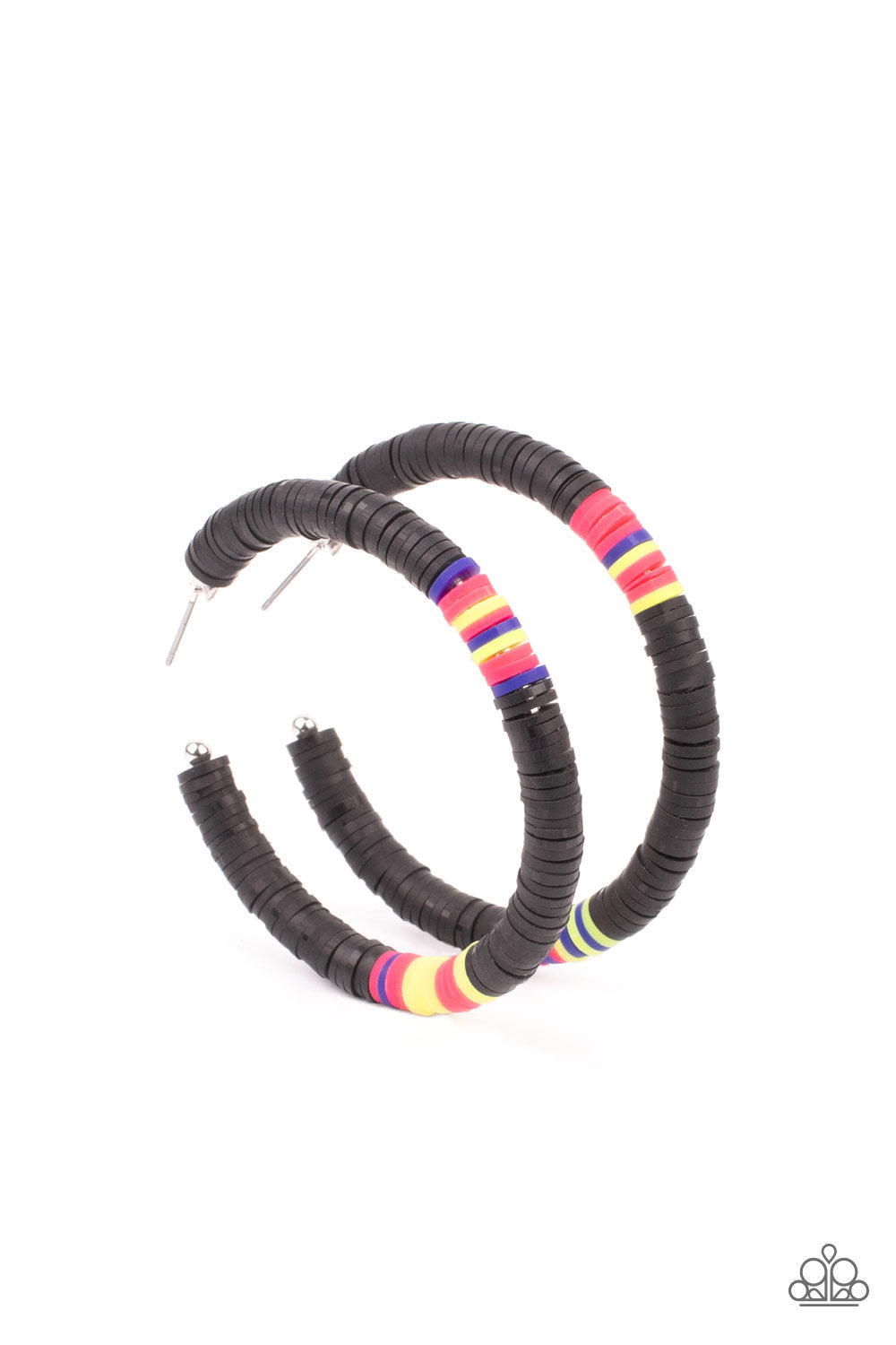 five-dollar-jewelry-colorfully-contagious-black-earrings-paparazzi-accessories