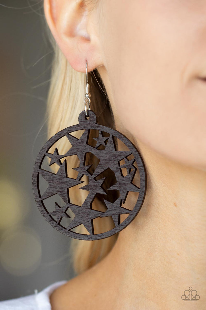 Cosmic Paradise - Brown Earrings - Paparazzi Accessories