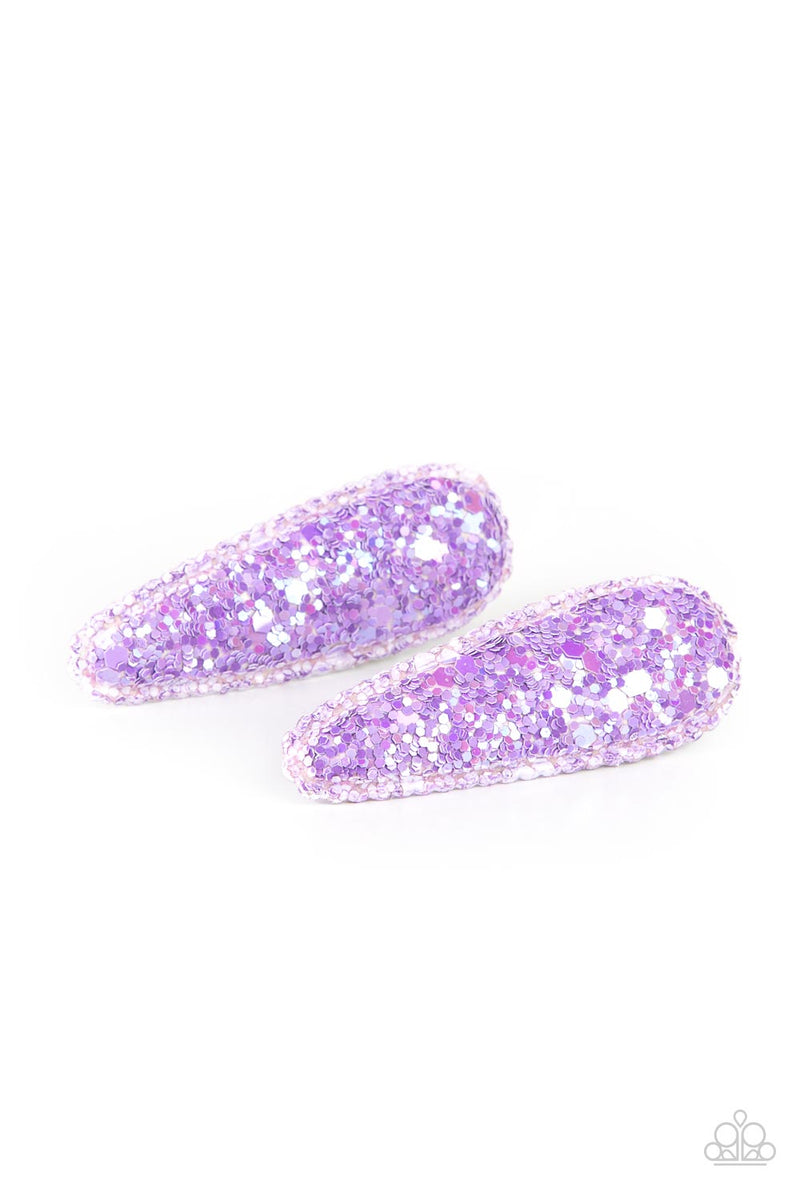 Sugar Plum Sparkle - Purple Hair Clip - Paparazzi Accessories