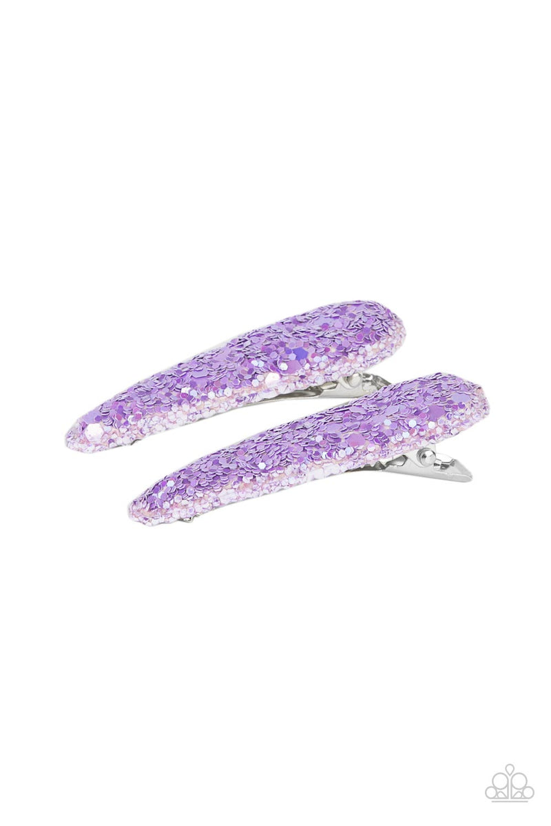 five-dollar-jewelry-sugar-plum-sparkle-purple-hair clip-paparazzi-accessories