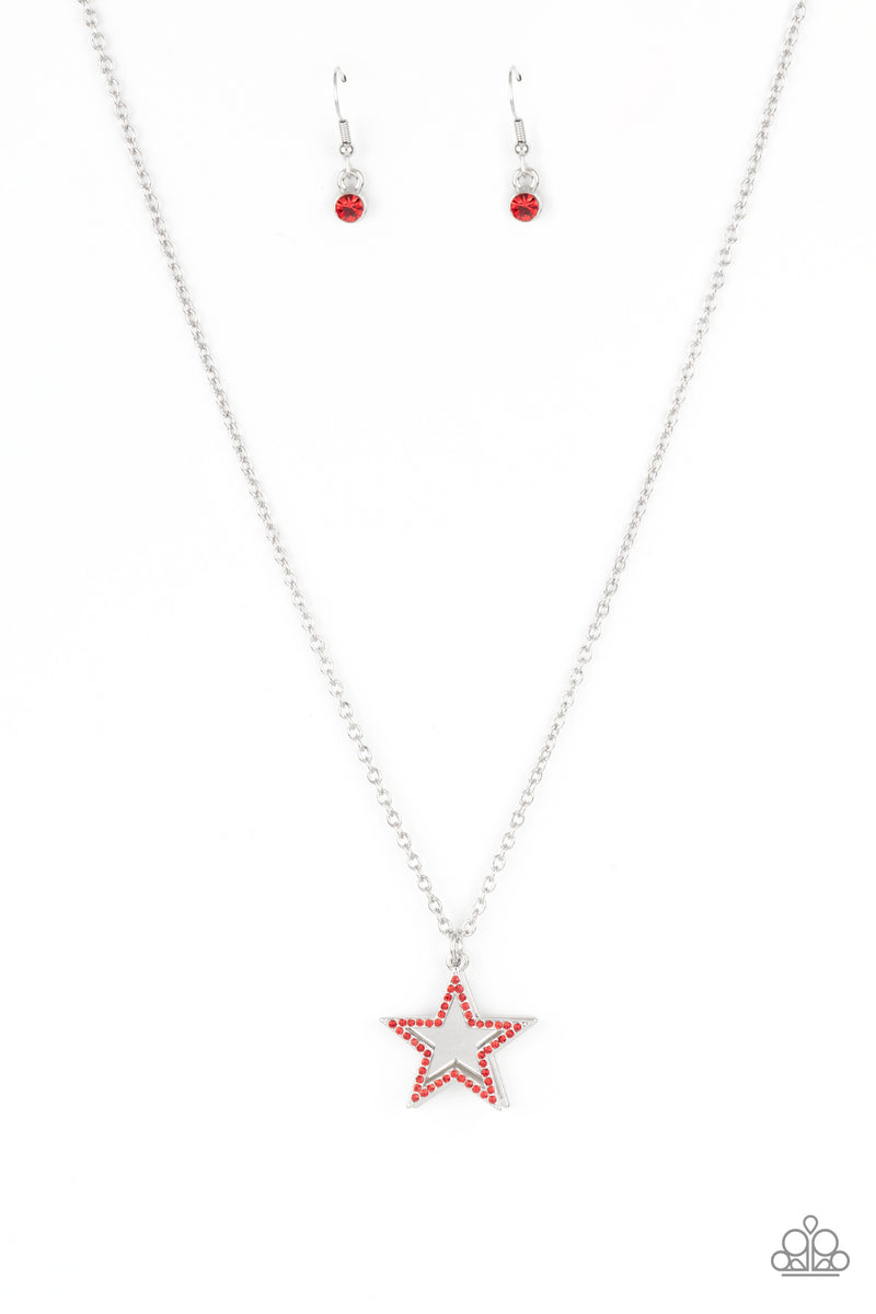 American Anthem - Red Necklace - Paparazzi Accessories