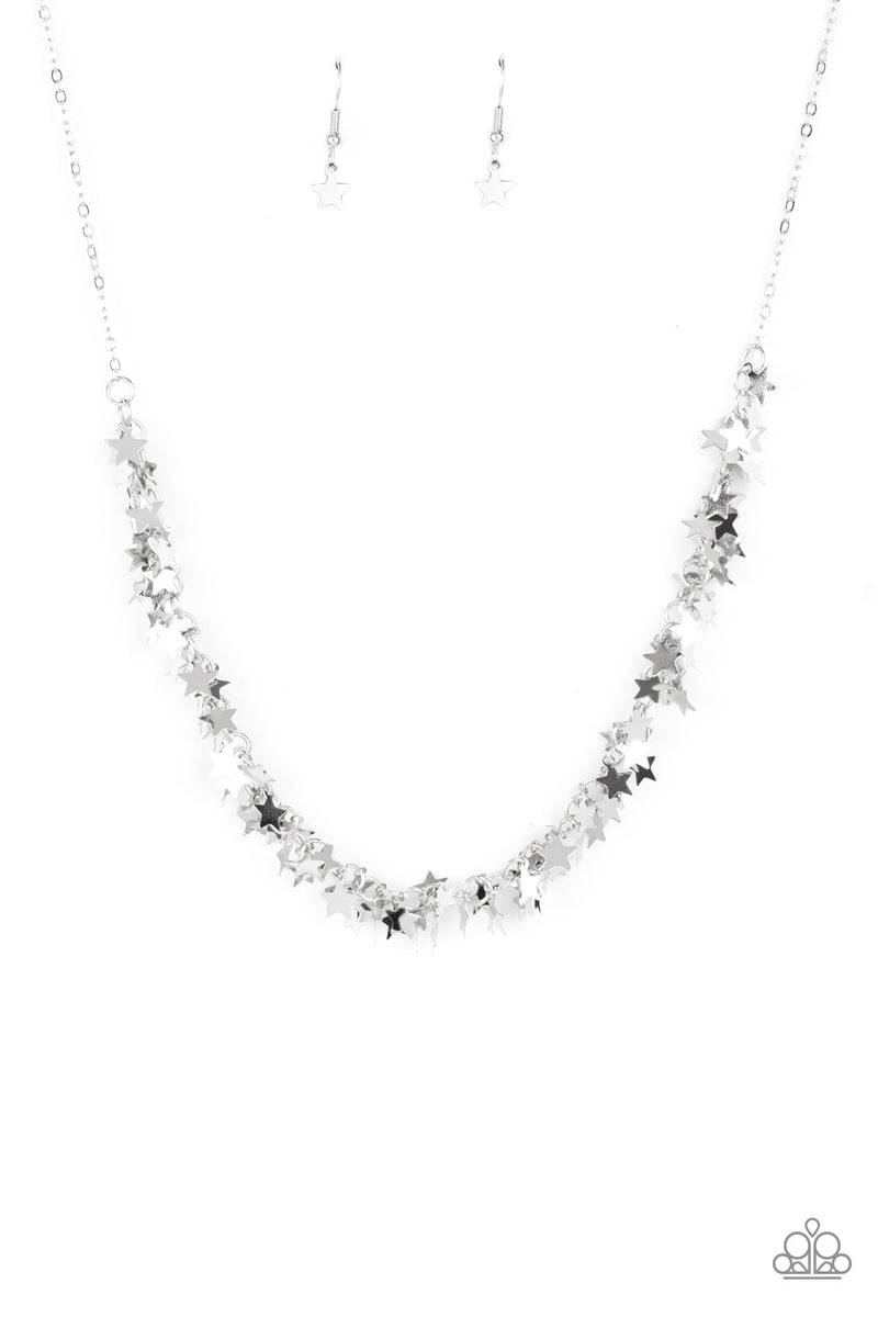 Starry Anthem - Silver Necklace - Paparazzi Accessories