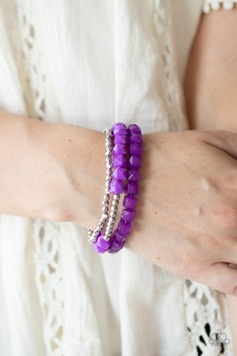 Vacay Vagabond - Purple Bracelet - Paparazzi Accessories