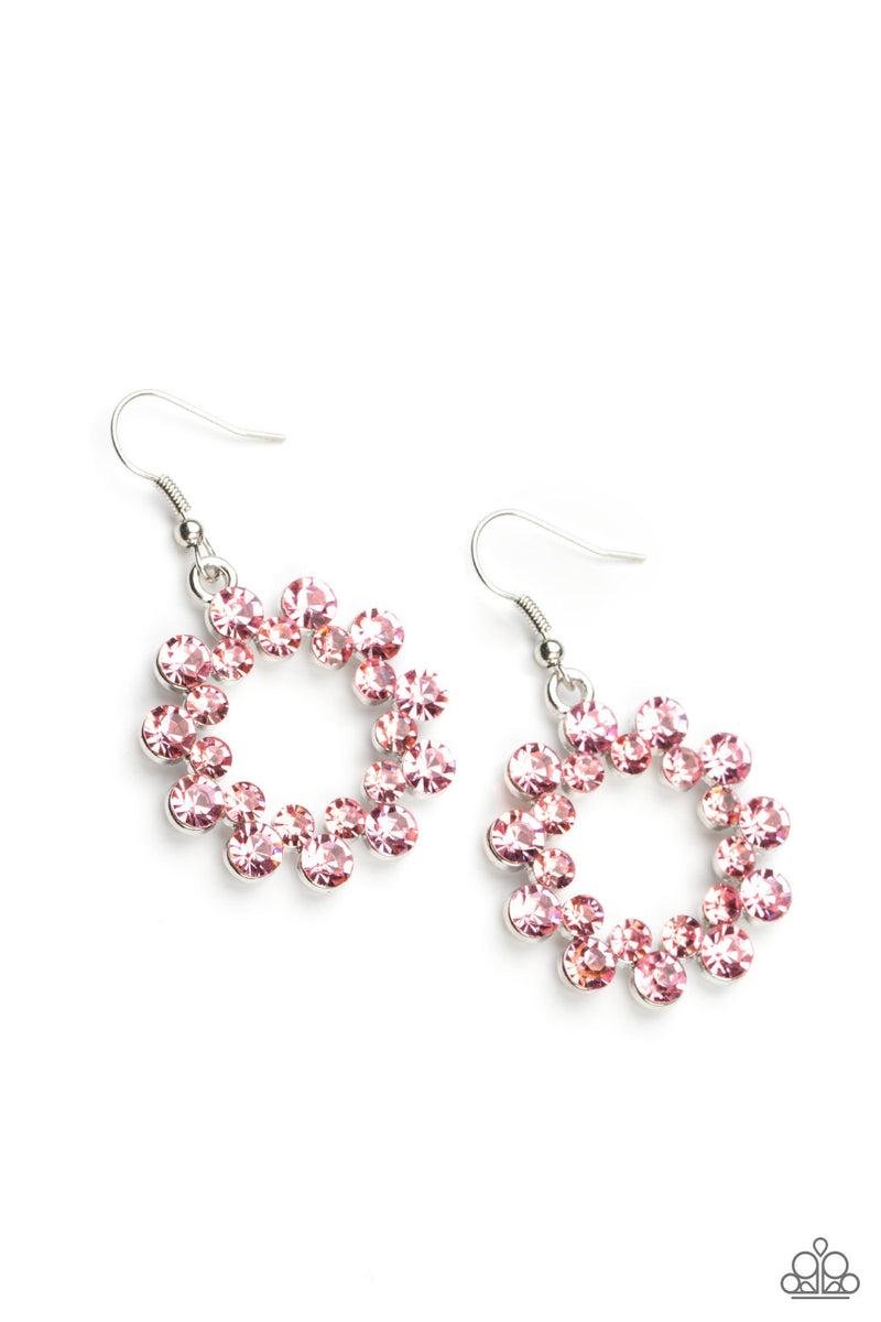 Champagne Bubbles - Pink Earrings - Paparazzi Accessories