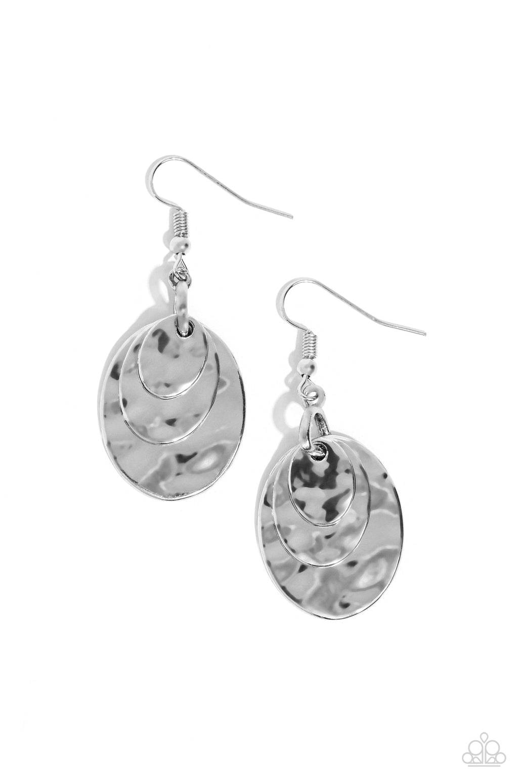 five-dollar-jewelry-hammered-homespun-silver-earrings-paparazzi-accessories