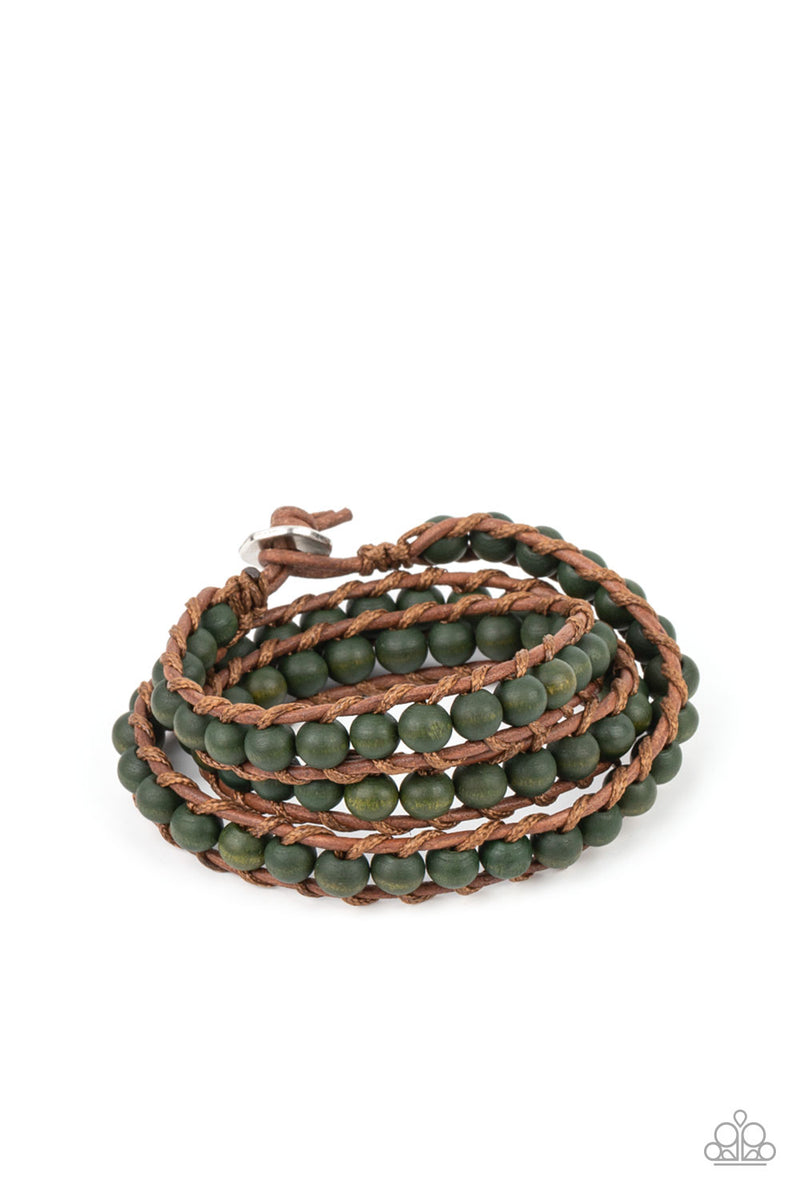 Pine Paradise - Green Bracelet - Paparazzi Accessories