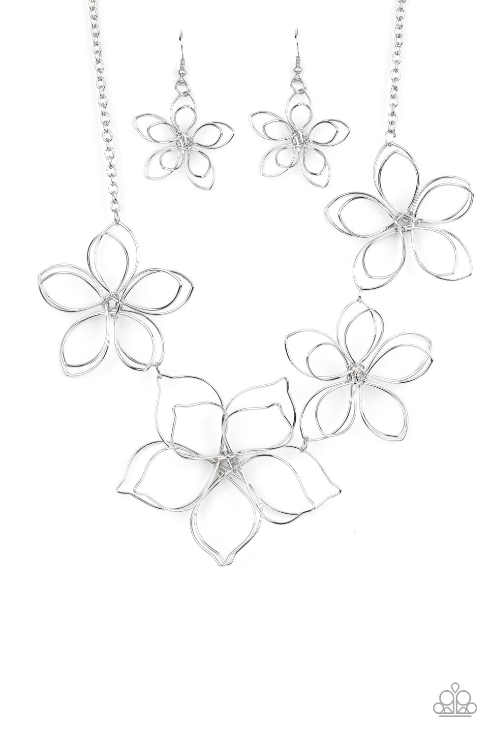 five-dollar-jewelry-flower-garden-fashionista-silver-necklace-paparazzi-accessories