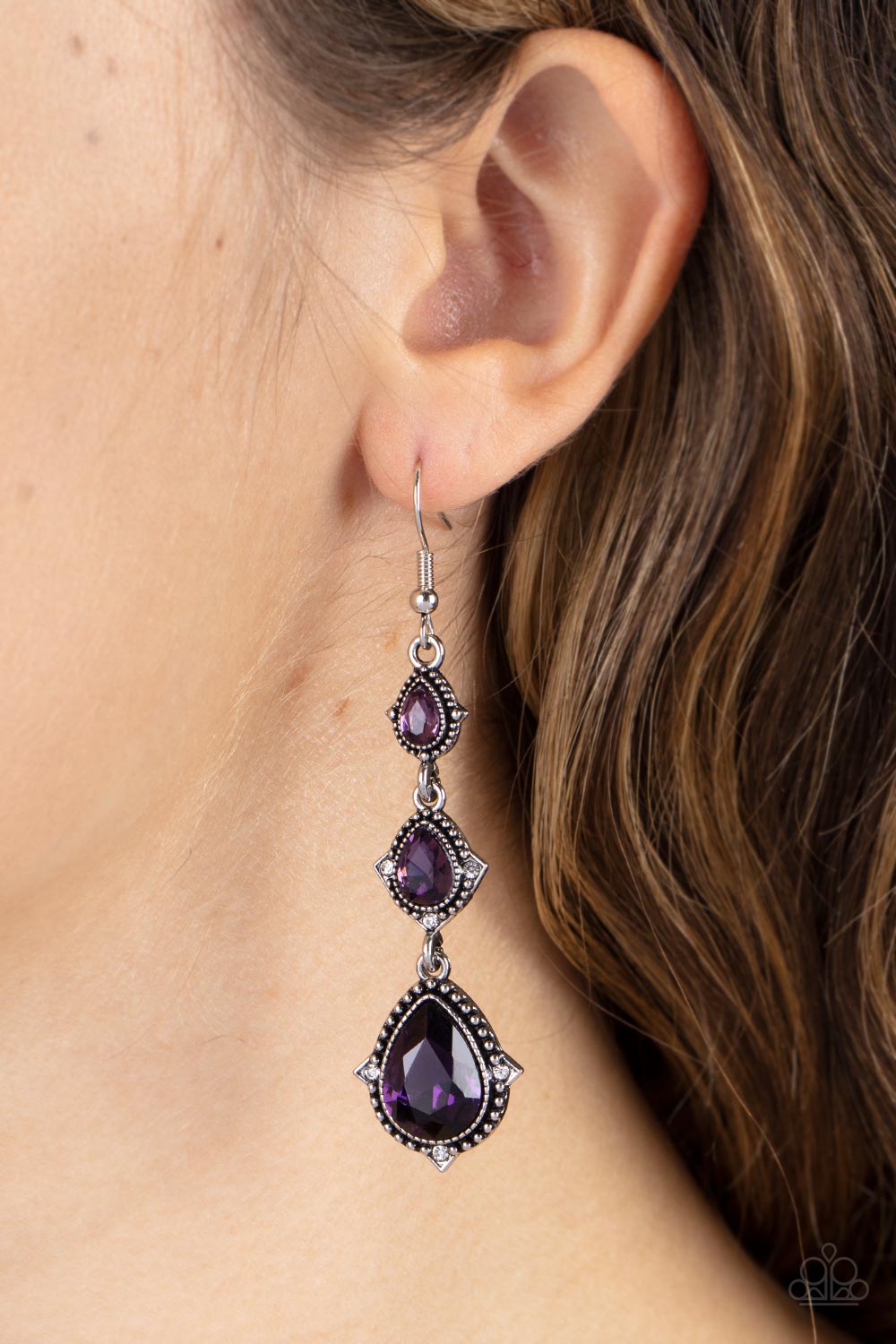 Prague Princess - Purple Earrings - Paparazzi Accessories