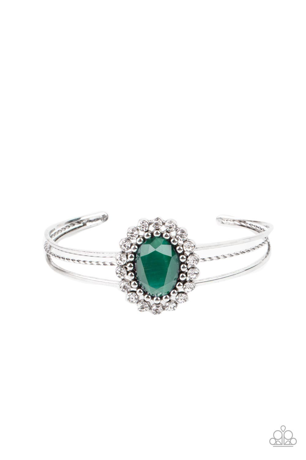 five-dollar-jewelry-prismatic-flower-patch-green-bracelet-paparazzi-accessories