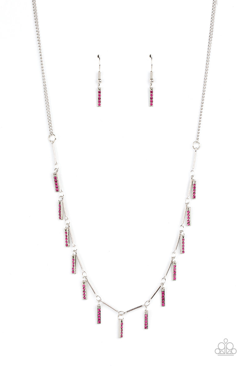 Metro Muse - Pink Necklace - Paparazzi Accessories