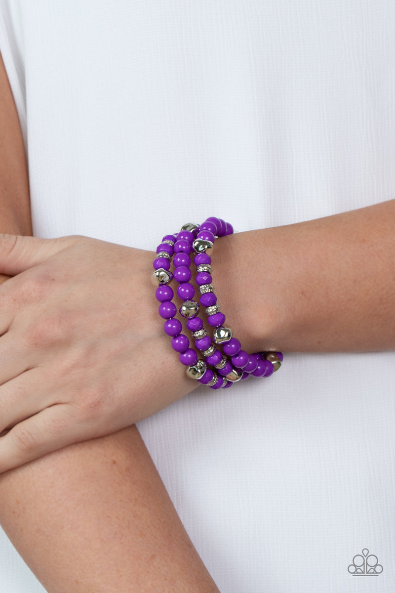 Vibrant Verve - Purple Bracelet - Paparazzi Accessories