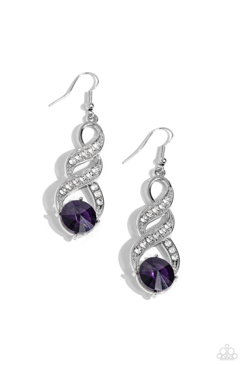 High-Ranking Royalty - Purple Earrings - Paparazzi Accessories