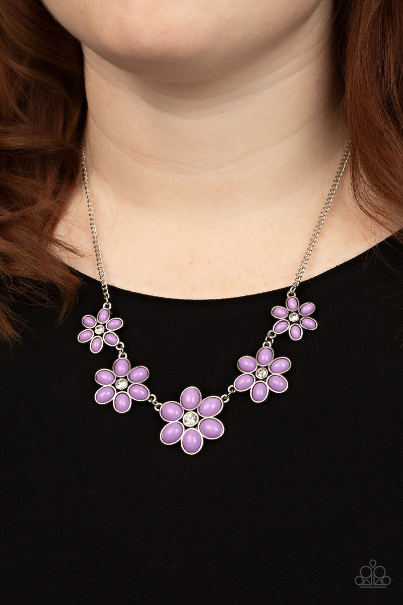 Prairie Party - Purple Necklace - Paparazzi Accessories
