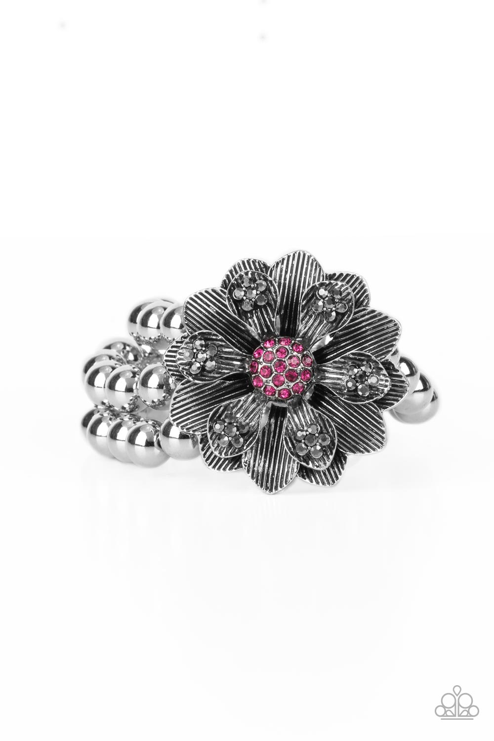 five-dollar-jewelry-botanical-bravado-pink-bracelet-paparazzi-accessories