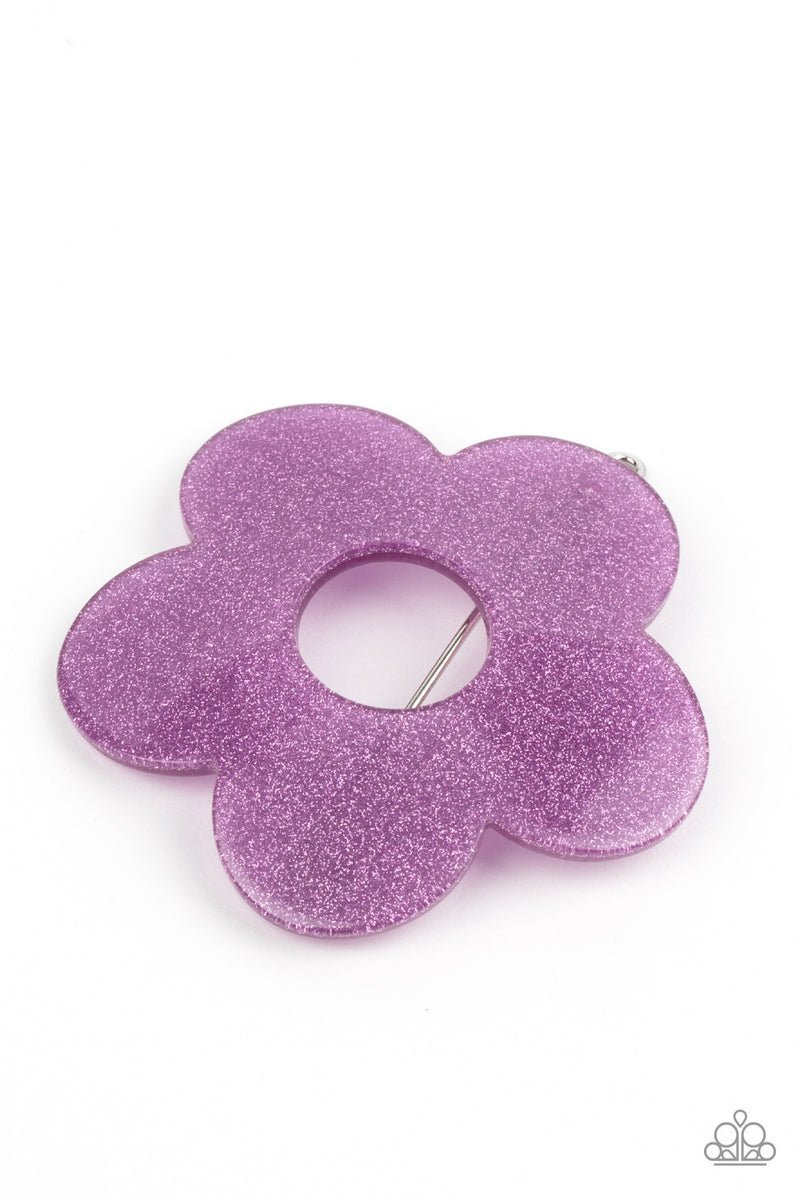 Flower Child Garden - Purple Hair Clip - Paparazzi Accessories