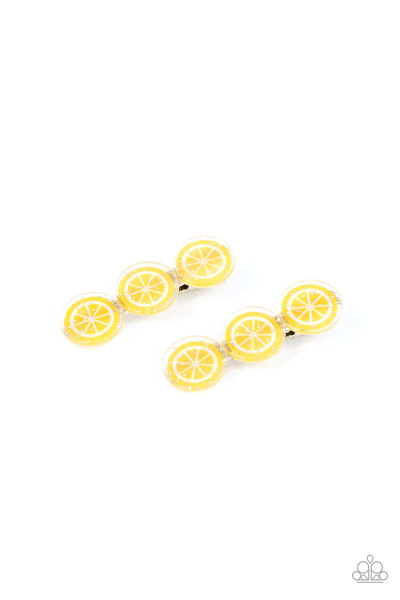 Charismatically Citrus - Yellow Hair Clip - Paparazzi Accessories