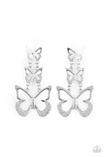 five-dollar-jewelry-flamboyant-flutter-white-post earrings-paparazzi-accessories