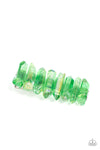 Crystal Caves - Green Hair Clip - Paparazzi Accessories