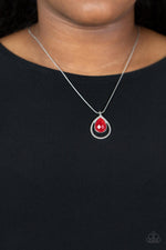 Gorgeously Glimmering - Red Necklace - Paparazzi Accessories
