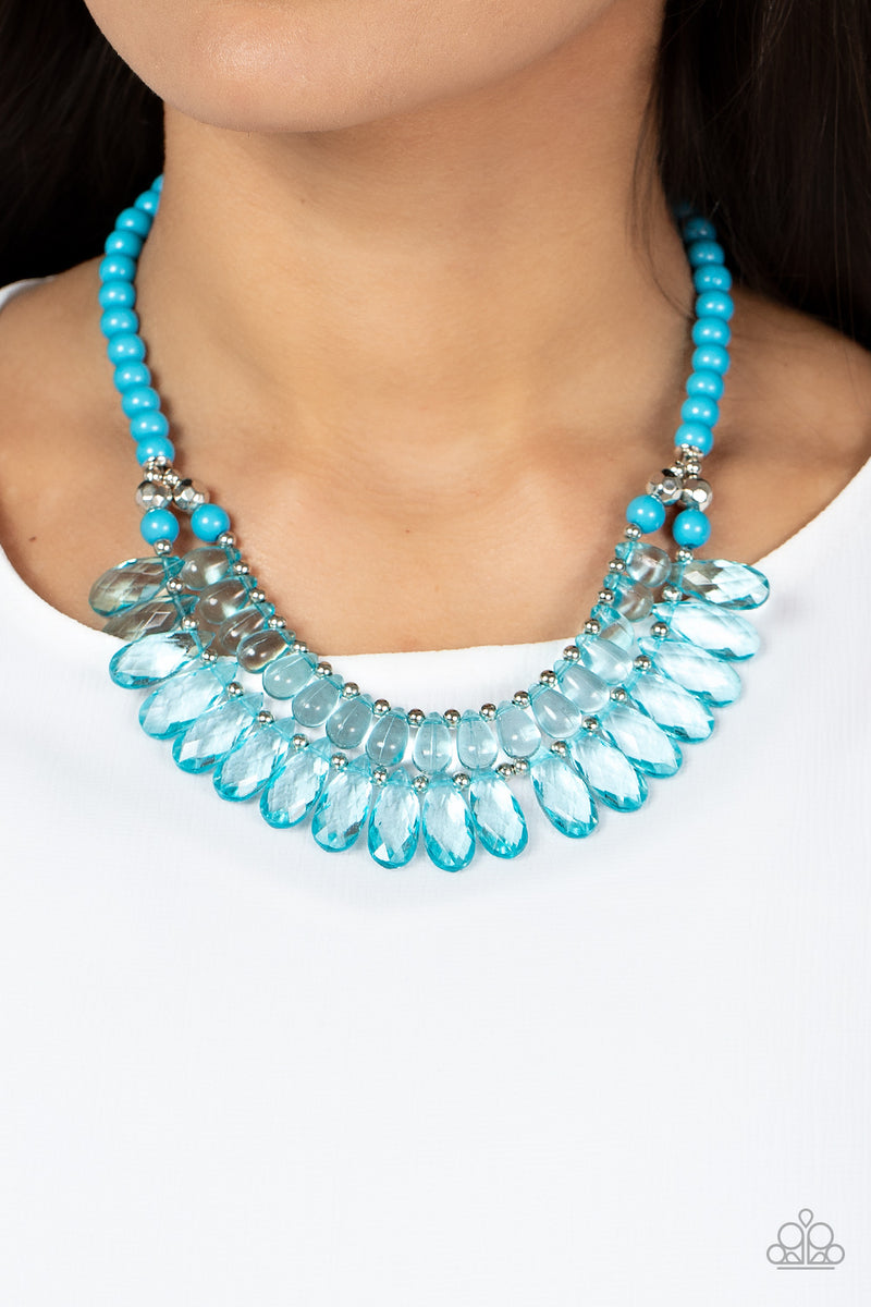 All Across the GLOBETROTTER - Blue Necklace - Paparazzi Accessories