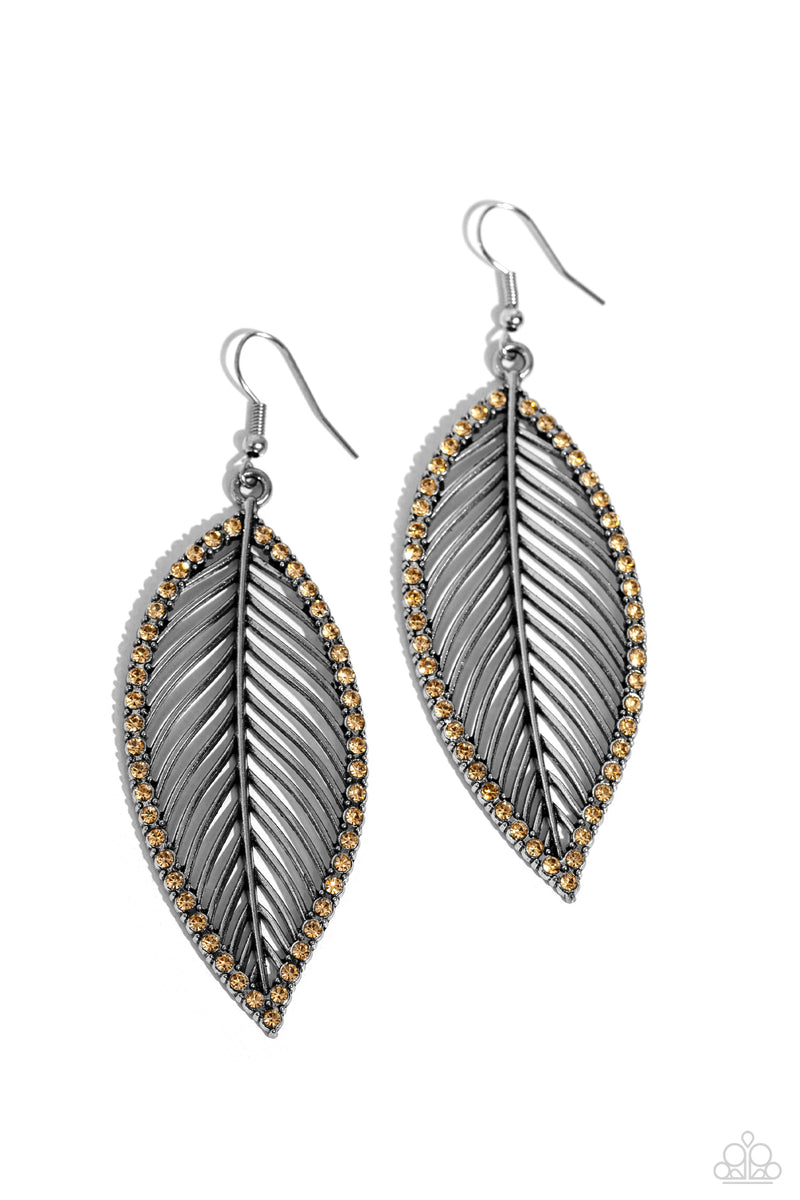 Canopy Cabaret - Brown Earrings - Paparazzi Accessories