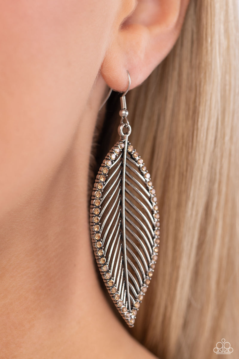 Canopy Cabaret - Brown Earrings - Paparazzi Accessories