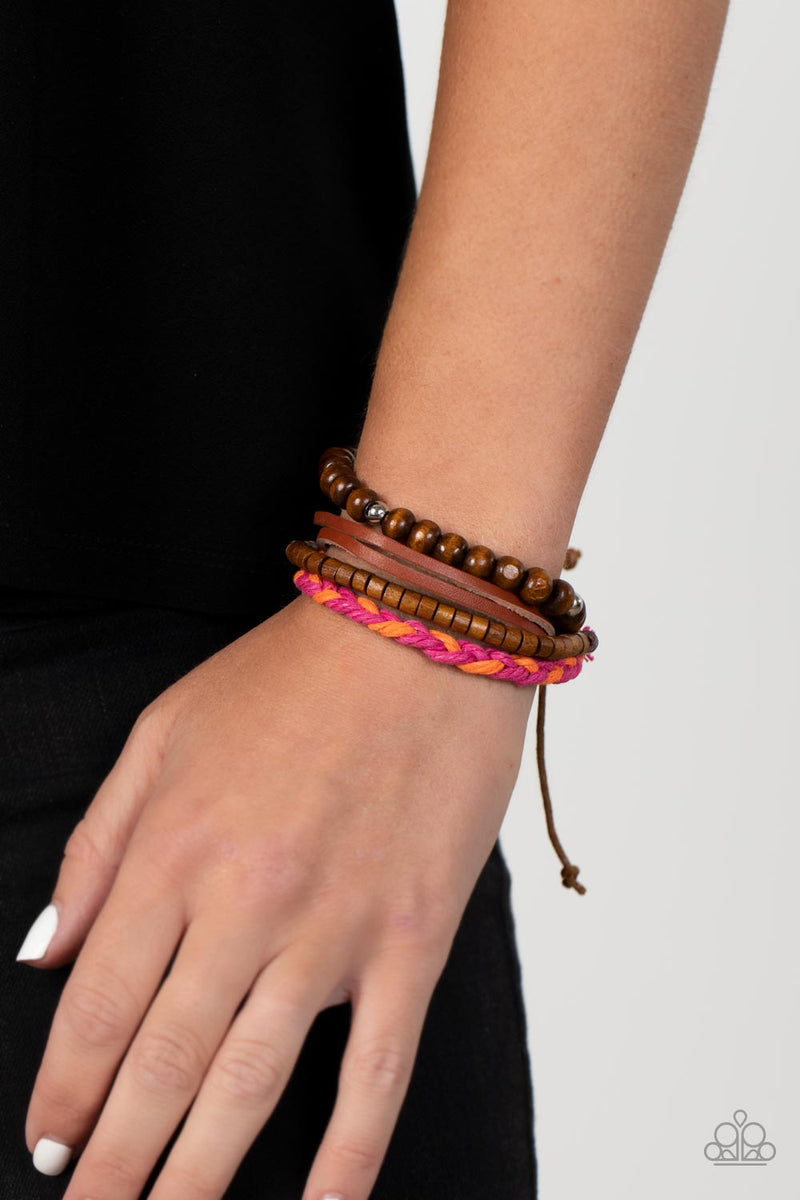 Timberland Trendsetter - Pink Bracelet - Paparazzi Accessories